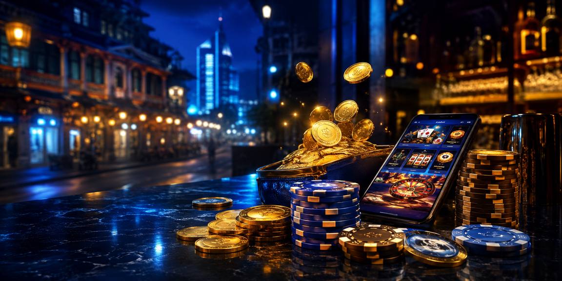 Biển neon sòng bài về đêm tại Việt Nam