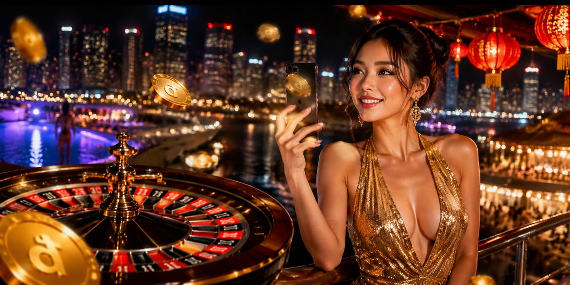 Bàn roulette đang quay với người chơi đặt cược tại casino trực tuyến